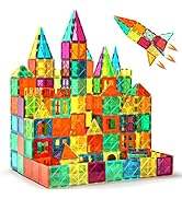 <strong>Magnetic</strong> Plastic Tiles Building <strong>Set</strong> STEM Sensory Educational Toy for Kids 100PCS 2 <strong>Cars</strong> Gift for Toddlers 3 to 8 Years Old - Product Image 6