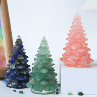 Árbol de Navidad al por Mayor, Árbol de la Suerte, Adorno de Cristal, Decoración de Escritorio, Regalo de Navidad, Accesorio de Decoración para el Hogar