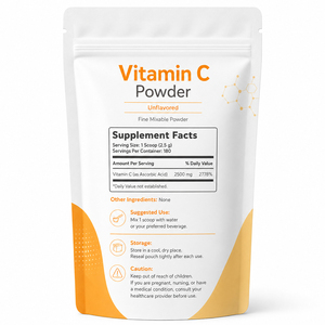 Poudre d'acide ascorbique de qualité supérieure, vitamine C de qualité alimentaire, complément pour adultes, certifié ISO, antioxydant, 1000g, conditionné en bouteilles - Product Image 6