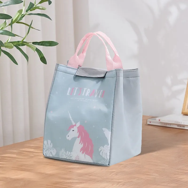 Wholesale Direct Sales Oxford Cloth Lunch Box Bag For Office New Style Fashion Sublimation Lunch Bag Woman Waterproof Lunch Bag