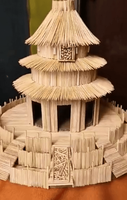 Broche en bambou à tête plate de 5mm, lanterne faite à la main, bâton en bambou pour bricolage