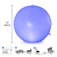 Boules flottantes personnalisées par le fabricant, grandes boules lumineuses LED gonflables en PVC durables