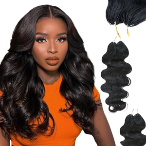 Extensions de cheveux brésiliens Remy sans nœuds, pré-séparées, à tisser, ondulées, prêtes à la permanente, 100 % cheveux humains - Product Image 4