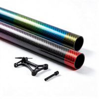 Tube en fibre de carbone coloré, amortisseur de chocs, tube CFRP pour cardan de caméra, jib, slider, voiture RC, avion, bateau, modèle de châssis
