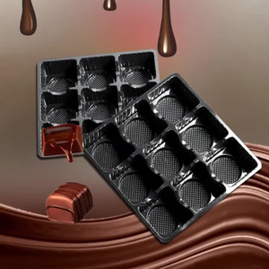 Caja de Plástico PET Transparente Personalizada <span class=keywords><strong>para</strong></span> Snacks de Chocolate, Bandeja Cuadrada Desechable <span class=keywords><strong>para</strong></span> Almacenamiento de Alimentos - Product Image 1