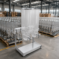 Distributeur double de céréales 8L x 2, base en acier inoxydable, conteneur de stockage d'aliments secs pour hôtel, restaurant, buffet