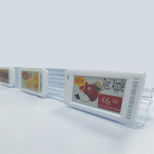 Étiquette de prix numérique de 2,13 pouces pour crochet mural à lattes avec code-barres, étiquette électronique de prix ESL BLE dans le système EAS, étiquette de rayon électronique - Product Image 1