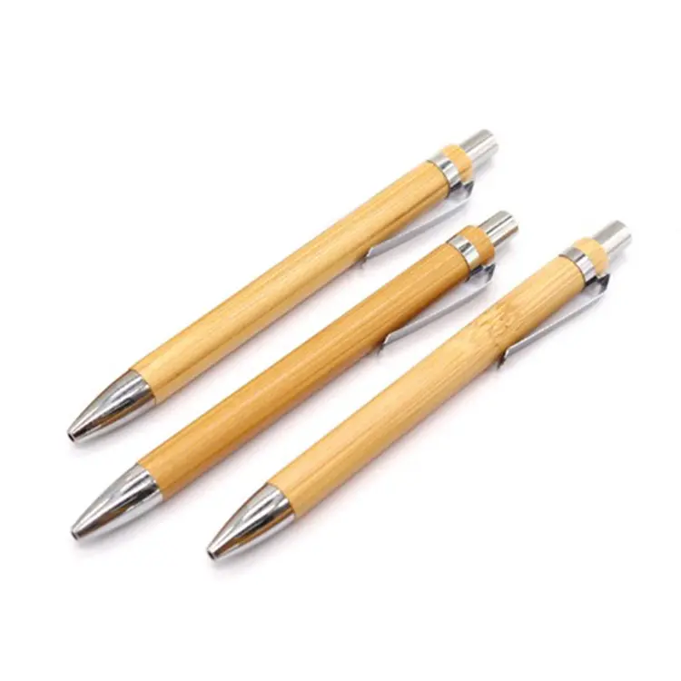 Wholesale Custom LOGO Eco Friendly Bamboo Gel Ballpoint Pens High Quality Promotional Bamboo Pen For Gift