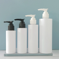 Bouteille en plastique PET blanche 100ml 120ml 150ml 200ml 250ml 300ml 400ml 500ml avec pompe à lotion Bouteille de shampoing et d'après-shampoing de 8 oz