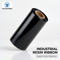 Resin Hitam Kontras Tinggi TTR 110mmx300m untuk Pencetakan Barcode Tajam, Tahan Gores, Tahan Panas, Tinta Penanda Tahan Lama