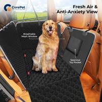 Tapis de siège auto 4-en-1 le plus vendu pour animaux de compagnie, coussin pour chien de taille moyenne à grande, en tissu Oxford, pour siège arrière, portable, imperméable, noir et blanc