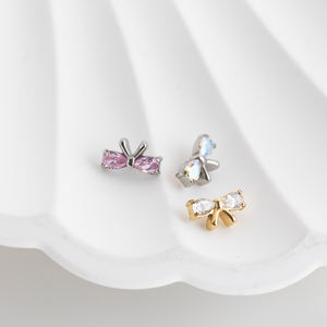 حلق حلزوني مطلي بالذهب عيار 18 قيراط من التيتانيوم مع قفل لولبي، مجوهرات ثقب الأذن للفتيات - Product Image 4