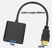 Adaptateur HDTV vers VGA pour ordinateur, ordinateur de bureau, ordinateur portable, PC, moniteur, projecteur, HDTV, Chromebook