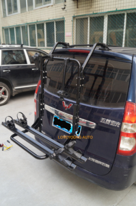 Portador trasero de aluminio para exteriores, <span class=keywords><strong>Bola</strong></span> de <span class=keywords><strong>remolque</strong></span> para coche, portabicicletas montado en la parte trasera, portabicicletas para 3 bicicletas - Product Image 3
