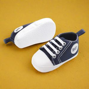 Sepatu bayi perempuan kasual bertali uniseks terlaris sepatu bayi Pre Walker kanvas - Product Image 5