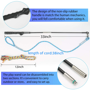 Jouet pour chien durable et interactif pour l'extérieur, avec bâton de jeu en nylon et caoutchouc, corde en polaire et attache, pour le jeu de la balle, la poursuite, le tirage, le flirt et les sports canins - Product Image 5