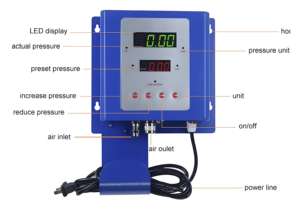 उच्च परिशुद्धता वाले डिजिटल स्वचालित टायर मुद्रास्फीति मशीन रैपिड प्रीसेट दीवार घुड़सवार एयर पंप गेराज इंफ्लेटर्स - Product Image 3