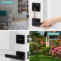 Pegangan pintu berkunci tugas berat dengan kunci baut silinder tunggal fitur tahan air Combo berlapis seng untuk penggunaan Rumah & Hotel
