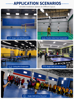 Projecteur LED anti-éblouissement pour terrains de pickleball et de badminton, éclairage de stade 50W, 100W, 150W