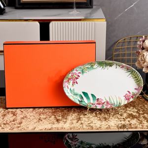 Meilleures ventes, assiette à poisson en porcelaine de Chine, série Jungle Rainforest, vaisselle d'hôtel, passe au lave-vaisselle, 10 pouces - Product Image 3