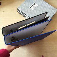 Carpeta de Archivo A4 de PVC Hq-332, 3 mm de Grosor, Azul/Negro, Logotipo Personalizado, 315X245 mm, Oficina, Escuela, Alta Calidad, Venta al por Mayor