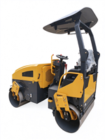 Compacteur vibrant articulé à double tambour avec direction hydraulique pour le compactage de routes et de sols en asphalte