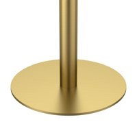 [Stock US] Table à manger moderne de luxe en pierre frittée de 31,5 pouces avec base en acier inoxydable doré, livraison rapide, MOQ 1 pièce