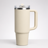 Gobelets isothermes en acier inoxydable, tasses de voyage isolées avec poignée pour l'extérieur, gobelets à café et à eau personnalisables avec logo