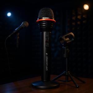 Micrófono dinámico de 5 núcleos E-54 Plus XLR de mano para karaoke y estudio con cable y soporte. - Product Image 2