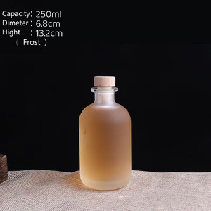 100ml 250ml 375ml 500ml sương giá rõ ràng chai rượu kín chai rượu cho tự làm trái cây rượu vang với tự nhiên Glass nút chai - Product Image 2