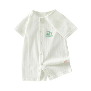 Body de bebé de manga corta, fino, transpirable, unisex, para recién nacido, traje para gatear con etiqueta y marcas. - Product Image 5