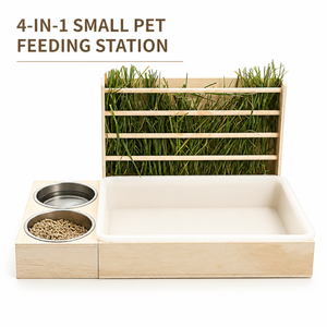 Cage à Cailles en Bois avec Mangeoire Intégrée – Boîte d'Élevage Tout-en-un pour Petits Animaux – Couveuse en Bois Massif pour Hamster, Lapin, Poussin – Anti-Évasion - Product Image 1