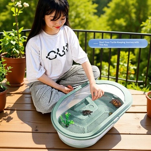 <span class=keywords><strong>Aquarium</strong></span> pour tortues en acrylique de grande taille avec plateforme de basking, double couche et filtration automatique, maison pour tortues. - Product Image 2