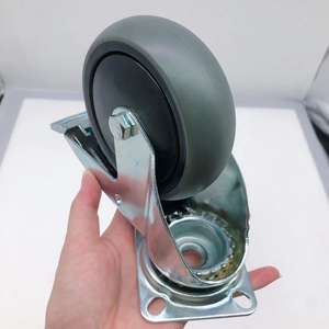 Roue universelle de frein total en polyuréthane PU de style européen 220LBS 100mm 4 pouces - Product Image 3