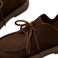 Chaussures pour femmes en cuir véritable faites à la main, modèle Varsavvas 1026, best-seller, directement de l'usine ; style vintage artistique à bout rond et talon bas