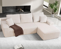 Nouveautés 2026 Tendance Chine Alibaba Faible MOQ Personnalisé Convertible Rembourré Inclinable Éponge Canapé-lit en L Gonflable Moderne