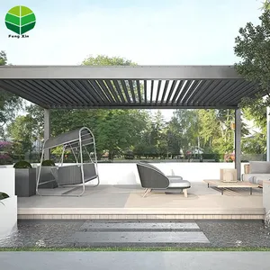 Lamellenpergola Aluminium Elektrische Waterdichte Outdoor Pergola Aluminium Pergola Voor Tuin