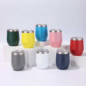 Bon marché, <span class=keywords><strong>gobelet</strong></span> en acier inoxydable à double paroi isolé sous vide, tasse en forme de coquille d'œuf avec couvercle pour fête et activités en plein air - Product Image 3