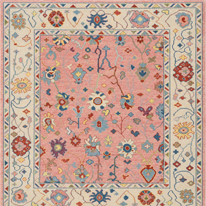 Hand Knotted Abstract Vibrant Pink Oushak Area Rug Artisan Wool for Living <b>Room</b> Bedroom Office - Product Image 4