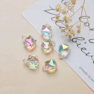 Cuentas acrílicas, venta al por mayor, cuentas acrílicas cuadradas coloridas transparentes para joyería DIY - Product Image 5