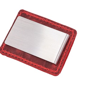 Cross-border retro PU double pen <b>clip</b> for travel, notebook pen holder, stainless steel pen sleeve, anti-loss pen storage <b>clip</b> - Product Image 5