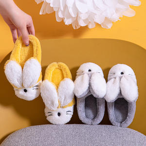 Dessin animé mignon bébé longues oreilles <span class=keywords><strong>lapin</strong></span> maison pantoufles femmes et enfants coton pantoufles d'hiver - Product Image 4