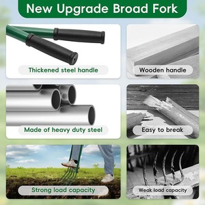 จอบขุดดิน 5 ง่าม เคลือบผงคาร์บอนสตีล ด้ามจับคู่ตามหลักสรีรศาสตร์ - Product Image 4