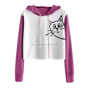 KFHW04 <span class=keywords><strong>felpa</strong></span> in pile di cotone 100% <span class=keywords><strong>con</strong></span> stampa personalizzata <span class=keywords><strong>bianco</strong></span> Crop Top <span class=keywords><strong>felpa</strong></span> invernale <span class=keywords><strong>con</strong></span> <span class=keywords><strong>colletto</strong></span> <span class=keywords><strong>con</strong></span> cappuccio all'ingrosso - Product Image 4