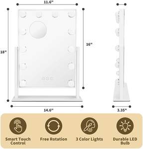 <strong>Light</strong> <strong>up</strong> Illuminated Cosmetic Sensor Switch Touch Screen Led Makeup Cosmetic <strong>Mirror</strong> Vanity <strong>Mirror</strong> - Product Image 4