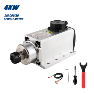 มอเตอร์แกนหมุน CNC 4KW Er25 18000 รอบต่อนาที สายพานสี่เหลี่ยม ระบายความร้อนด้วยอากาศ ความแม่นยำสูง สำหรับงานเจาะและแกะสลัก - Product Image 1