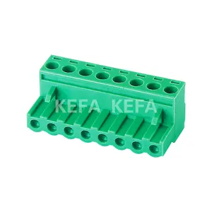 Bloque de terminales eléctrico KF2EDGK-5,08, a prueba de agua, plástico, Pcb, multifunción, hembra, macho, 5,08mm, Verde