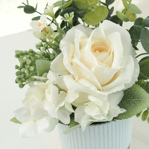 Decorative <b>Small</b> Artificial Flowers With Plastic <b>Pot</b> Simulated Potted Ornament Artificial Flowers With Plastic <b>Pot</b> - Product Image 5