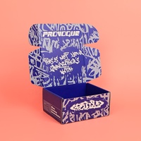 Boîte d'emballage en carton ondulé pliable rigide avec logo personnalisé en relief, fourniture d'usine d'éponges, boîtes d'expédition pour cosmétiques, chaussures, vêtements, cadeaux