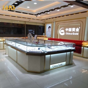 Customized glass display cabinet jewelry display showcase for jewellery shop furniture